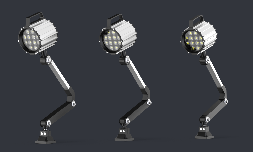 What are the specific methods of heat and dust dissipation measures for LED Machine light?