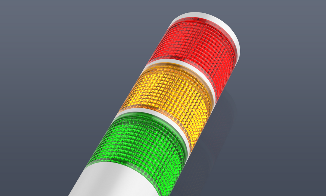 Why is the LED Machine light basically all red, yellow and green?